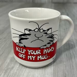 Sandra Boynton 8oz Coffee Tea Mug Keep Your Paws Off My Mug Grumpy Cat 1990 90s